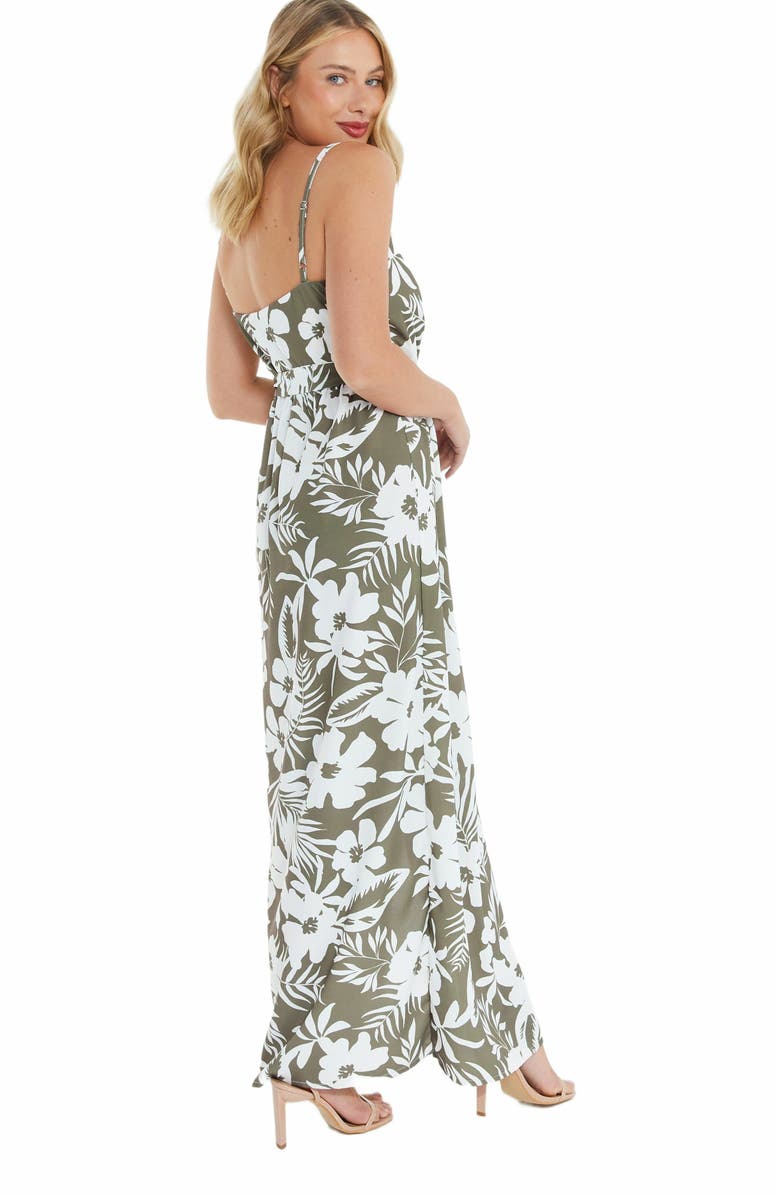 QUIZ Crepe Tropical Wrap Maxi Dress, Alternate, color, 