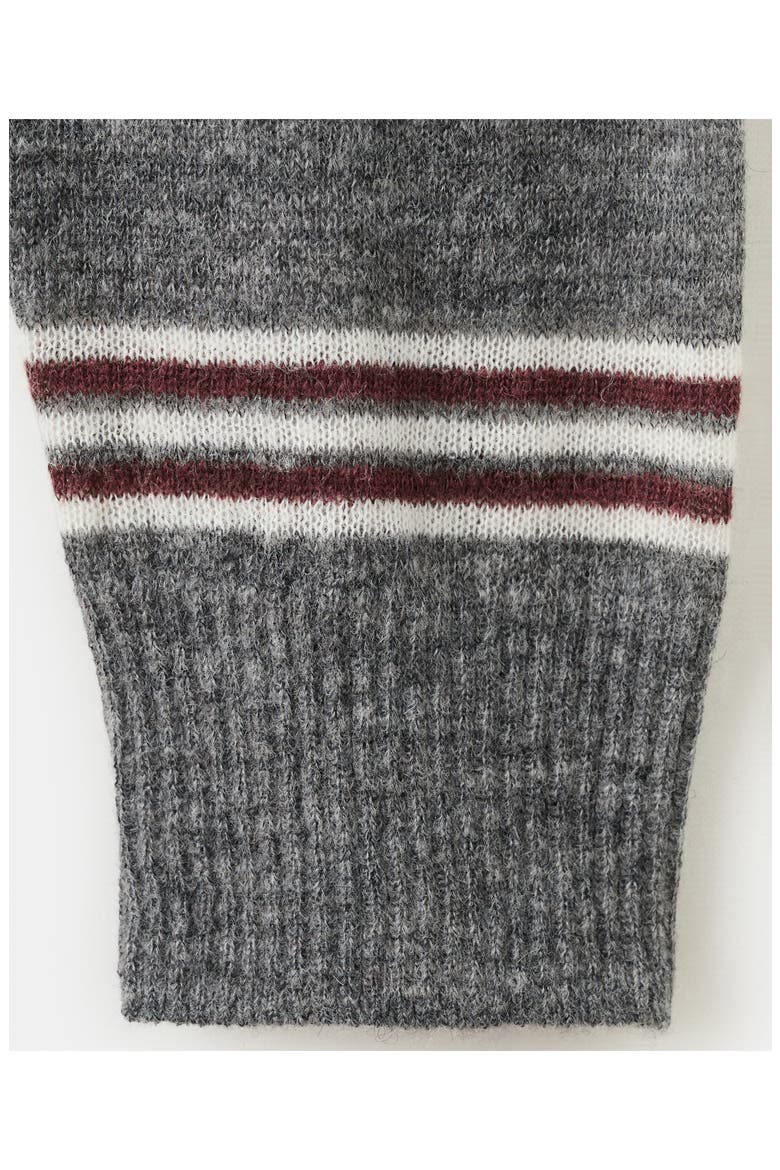 Stripe Crop Sweater, Alternate, color, MEDIUM HEATHER GREY