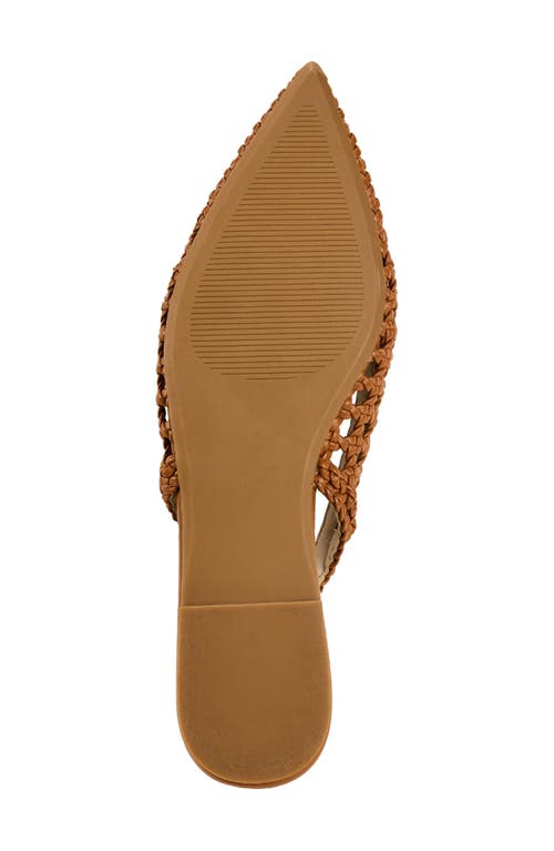 Yosi Samra Vera Slingback Pointed Cap Toe Flat In Brown