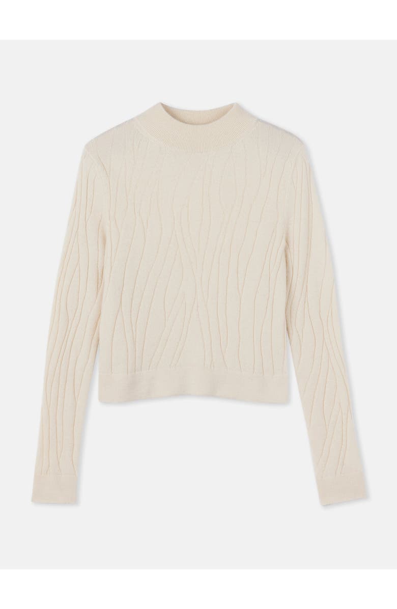 GOBI Mongolian Cashmere Cropped High Neck Cashmere Sweater, Main, color, Off White