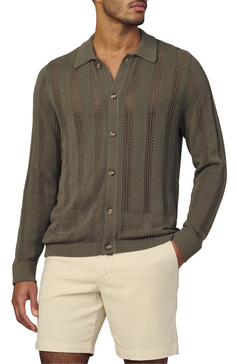 Joe's Summer Open Knit Cardigan, Main, color, Lichen