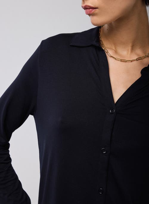 Majestic Filatures Soft Touch Semi Relaxed Shirt In Black