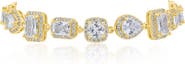CZ by Kenneth Jay Lane Halo Cubic Zirconia Bracelet