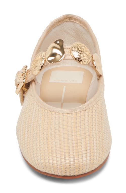 Dolce Vita Relan Mary Jane Flat In Light Natural Raffia