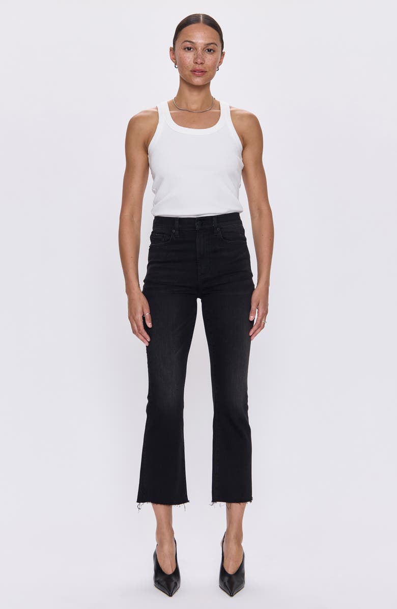 Lennon Raw Hem High Waist Crop Bootcut Jeans