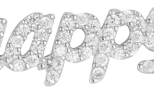 Glaze Jewelry Cubic Zirconia Happy Pendant Necklace In Metallic