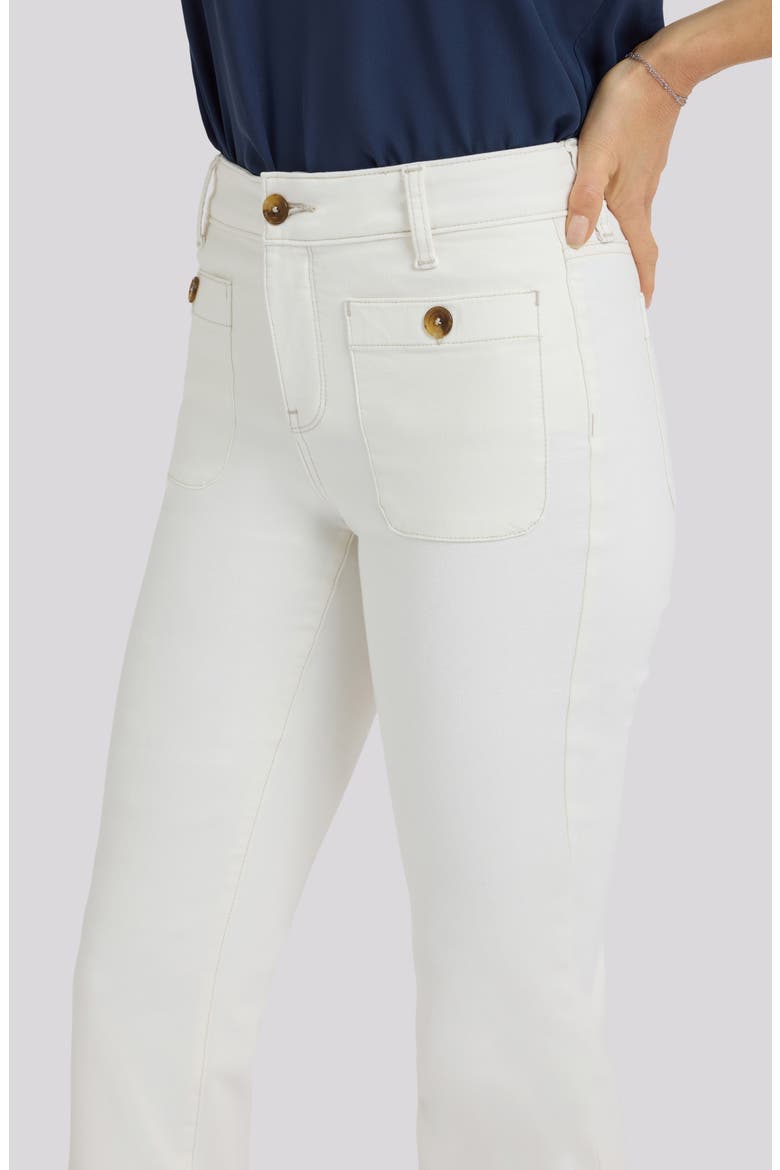 Marilyn Round Patch Pocket Straight Leg Jeans, Alternate, color, VINTAGE WHITE