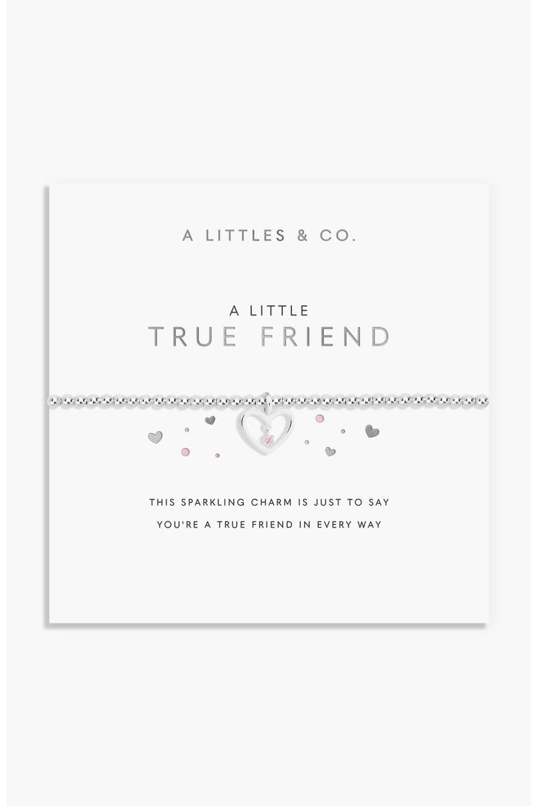 A Little 'True Friend' Bracelet, Main, color, Metallic Silver
