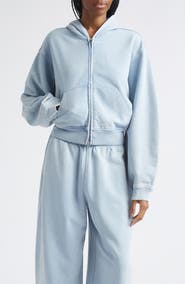 Alexander Wang Hotfix Cotton Zip Hoodie