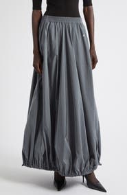 Balenciaga Balloon Cotton & Nylon Techno Poplin Track Skirt