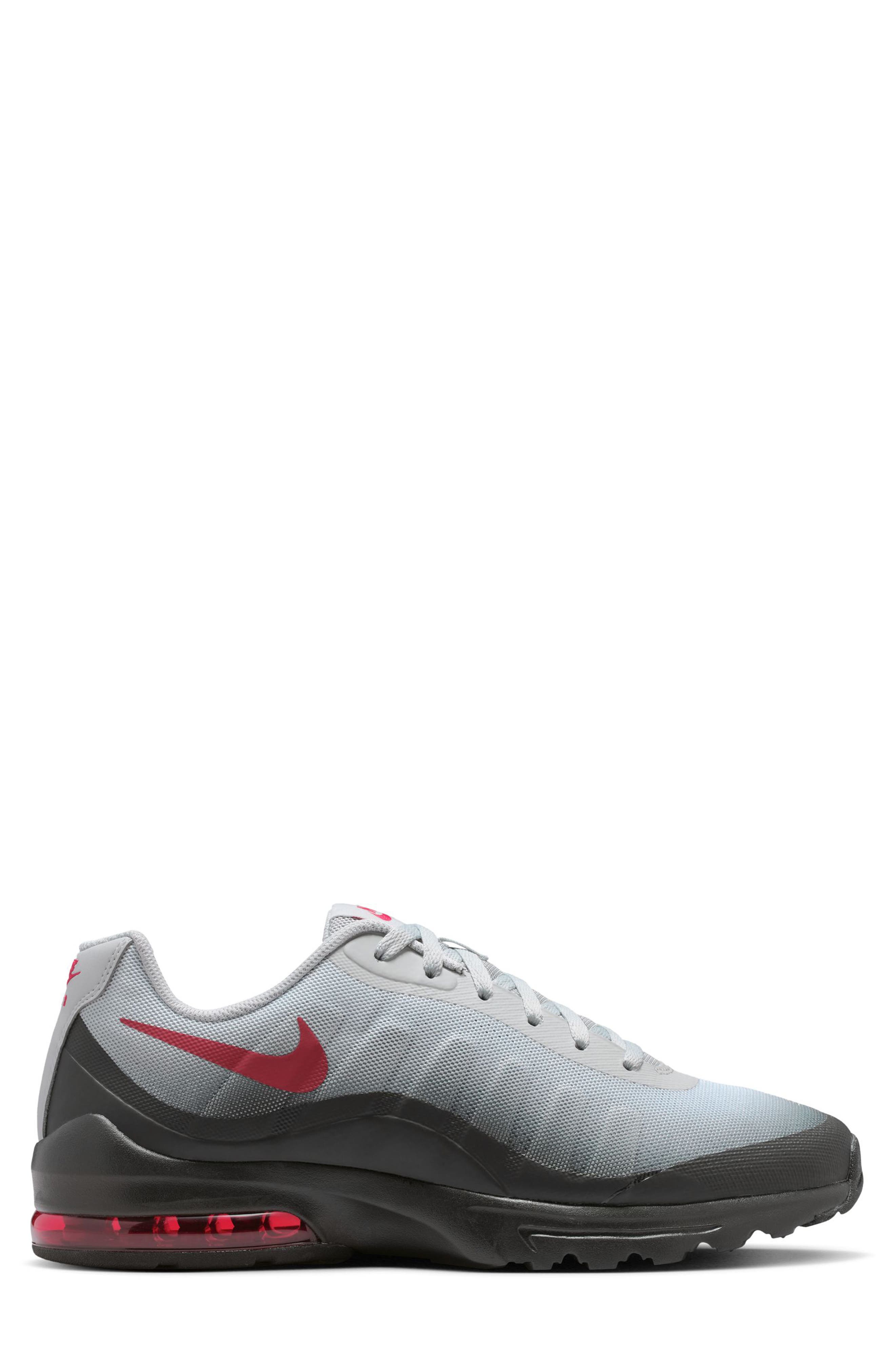 Air Max Invigor Sneaker, Alternate, color, LIGHT SMOKE GREY/ TOUGH RED