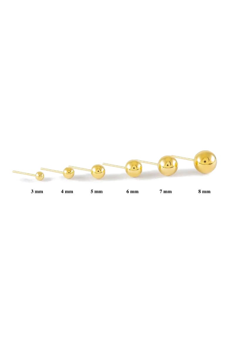 14K Rose Gold Ball Stud Earrings, Alternate, color, ROSE