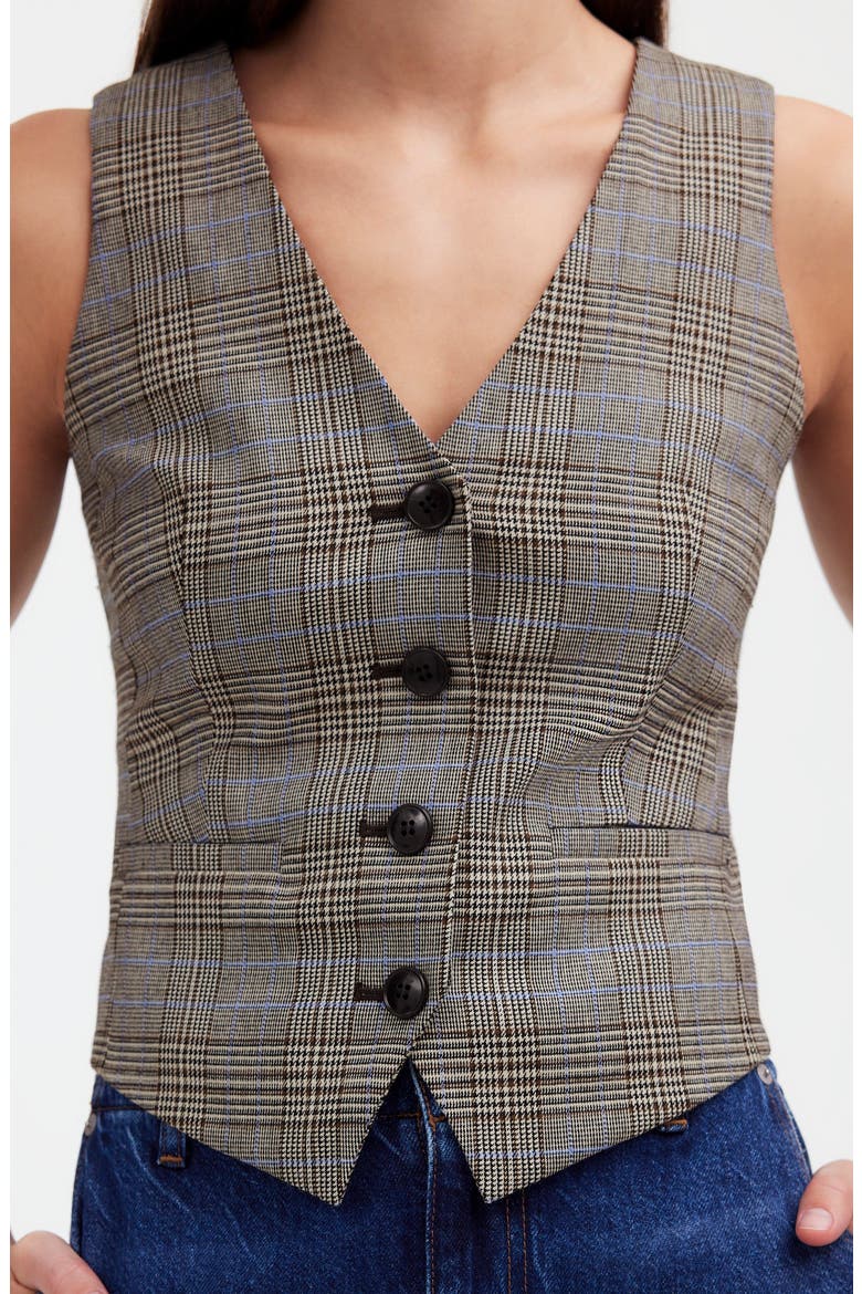 Glen Plaid Vest, Alternate, color, COOPER PLAID