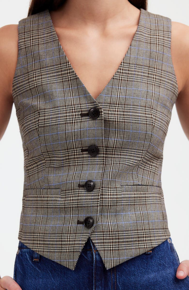 Madewell Glen Plaid Vest, Alternate, color, 