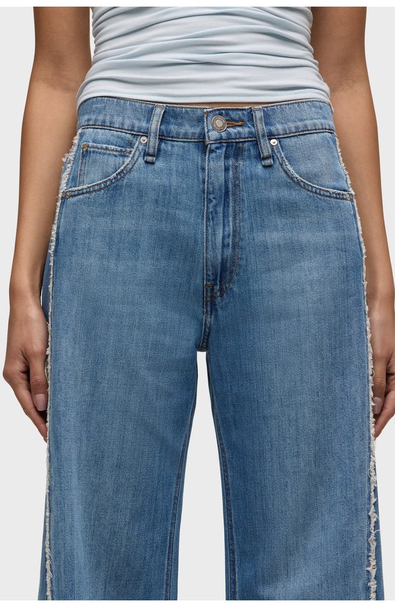 Hudson Jeans jodie loose fit wide leg w/ frayed seams, Alternate, color,