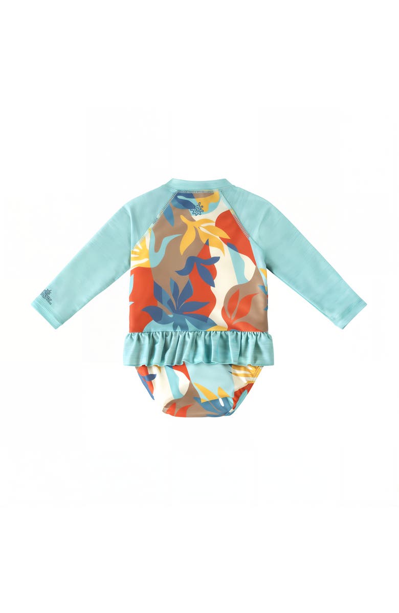 UV Skinz Long Sleeve Ruffled Swim Suit, Alternate, color, 