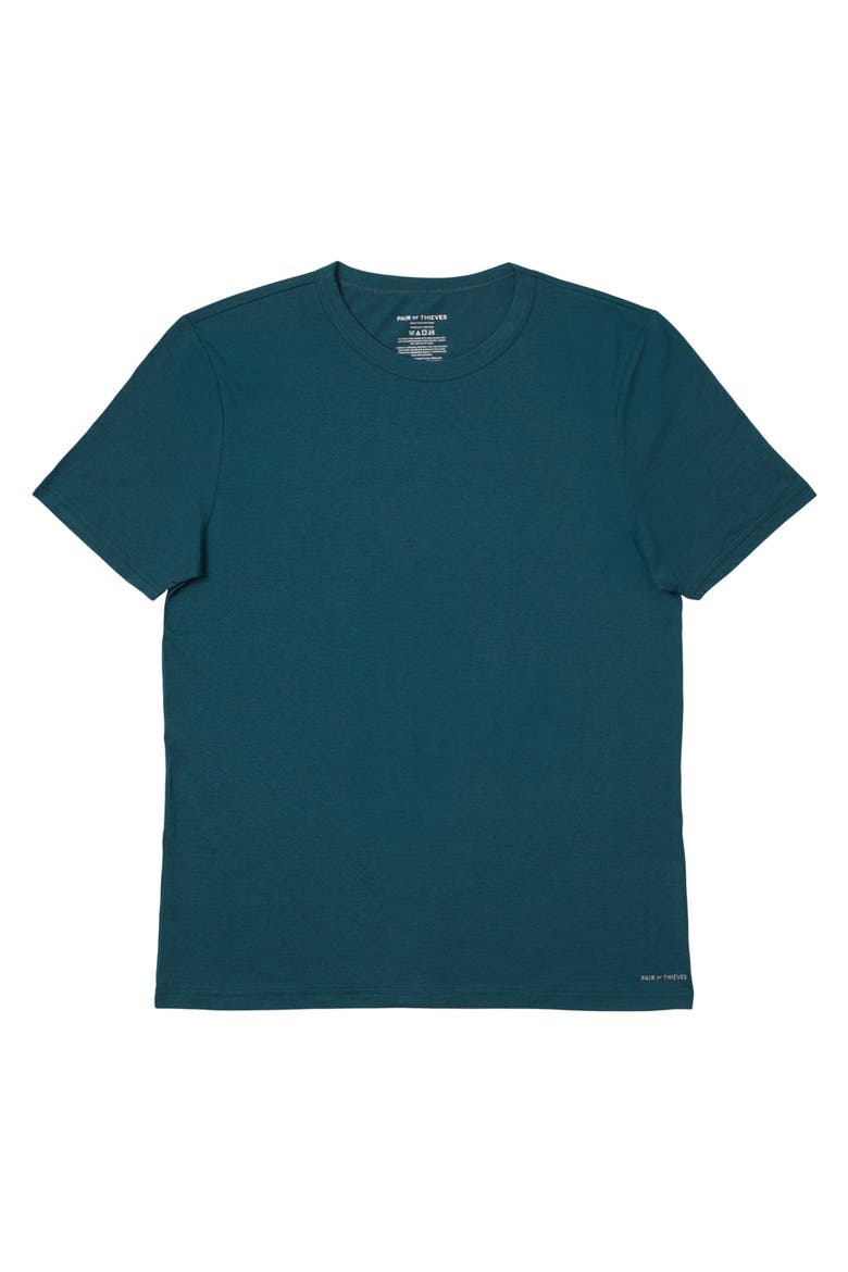 Classic Crewneck Undershirt, Alternate, color, DARK TEAL