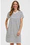  Ivory/Deep Sea Spaced Stripe
