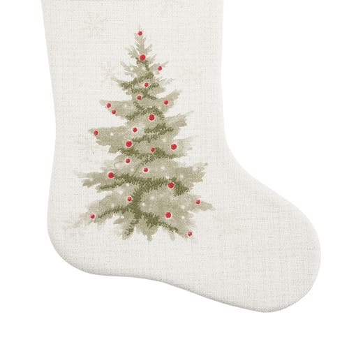 C & F Home C&f Home 8.5" X 20" Embellished Winter Christmas Trees Hanging Large Christmas Stocking In Multi