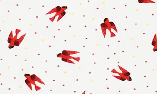 Shop L'ovedbaby X 'the Very Hungry Caterpillar™' Fitted Organic Cotton Two-piece Pajamas In Red Bird