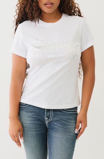 TRUE RELIGION TRUE RELIGION POPCORN BUDDHA COTTON GRAPHIC T-SHIRT 