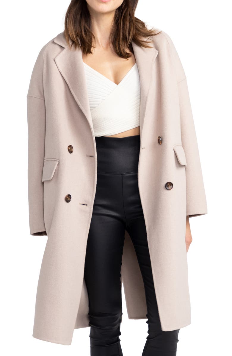 Belle & Bloom Amnesia Oversized Wool Blend Coat, Alternate, color, Sand
