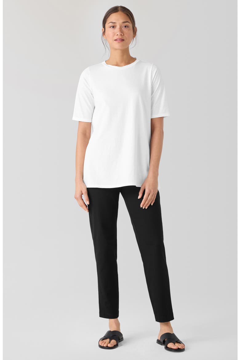 Crewneck Organic Cotton T-Shirt, Alternate, color, WHITE