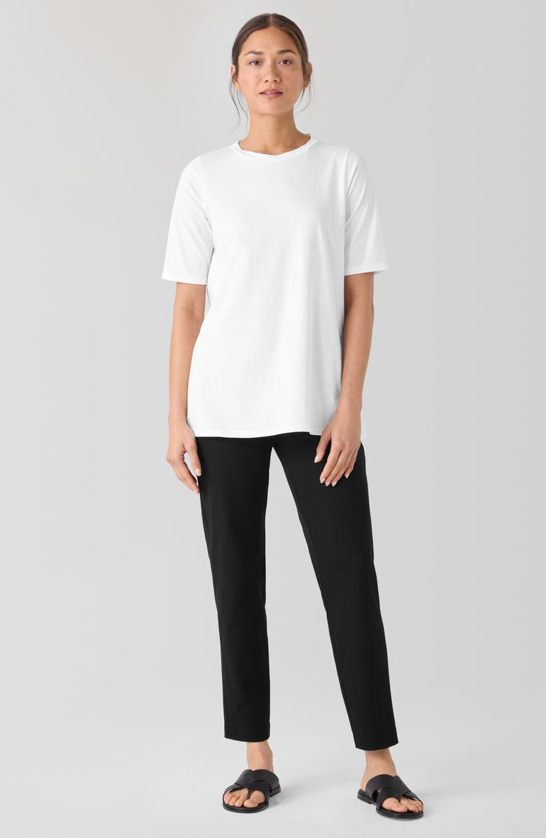 Eileen Fisher Crewneck Organic Cotton T-Shirt, Alternate, color, White