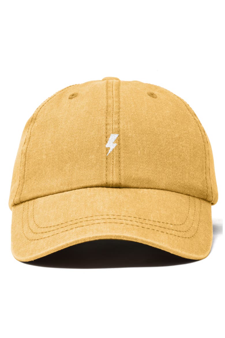 Lil Bolt Dad Cap, Main, color, Washed Gold