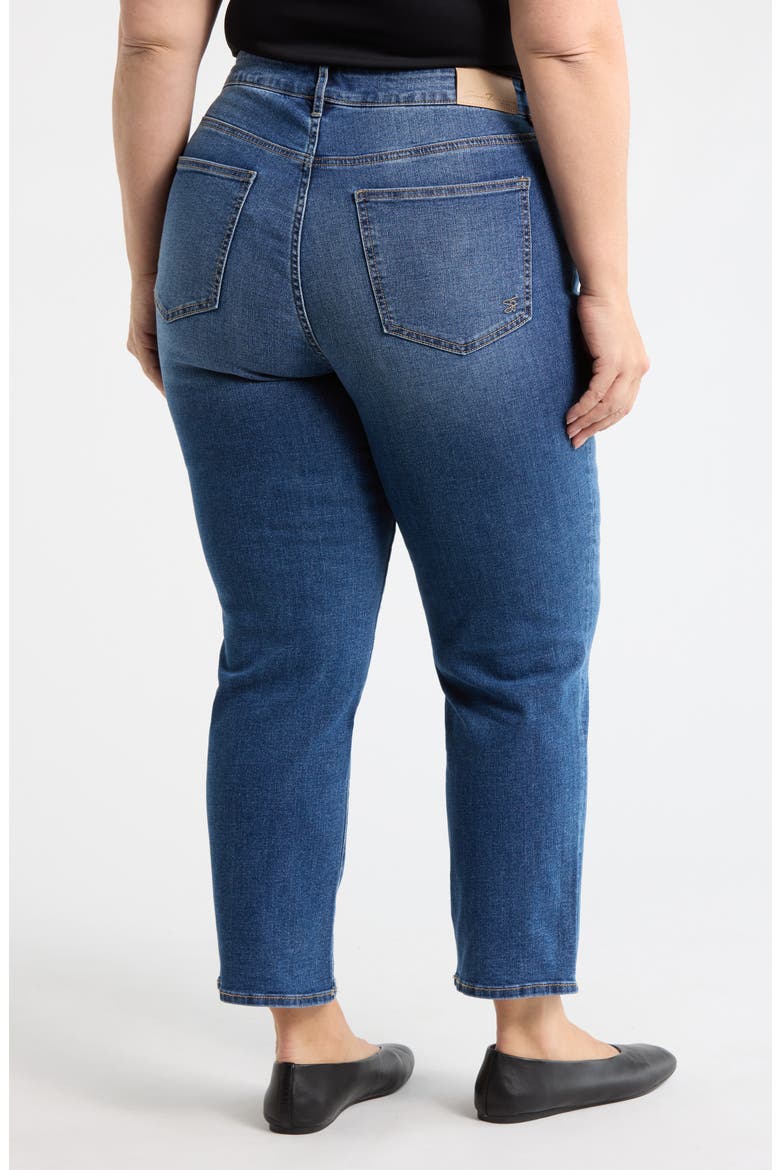 High Waist Ankle Straight Leg Jeans, Alternate, color, LONE WOLF