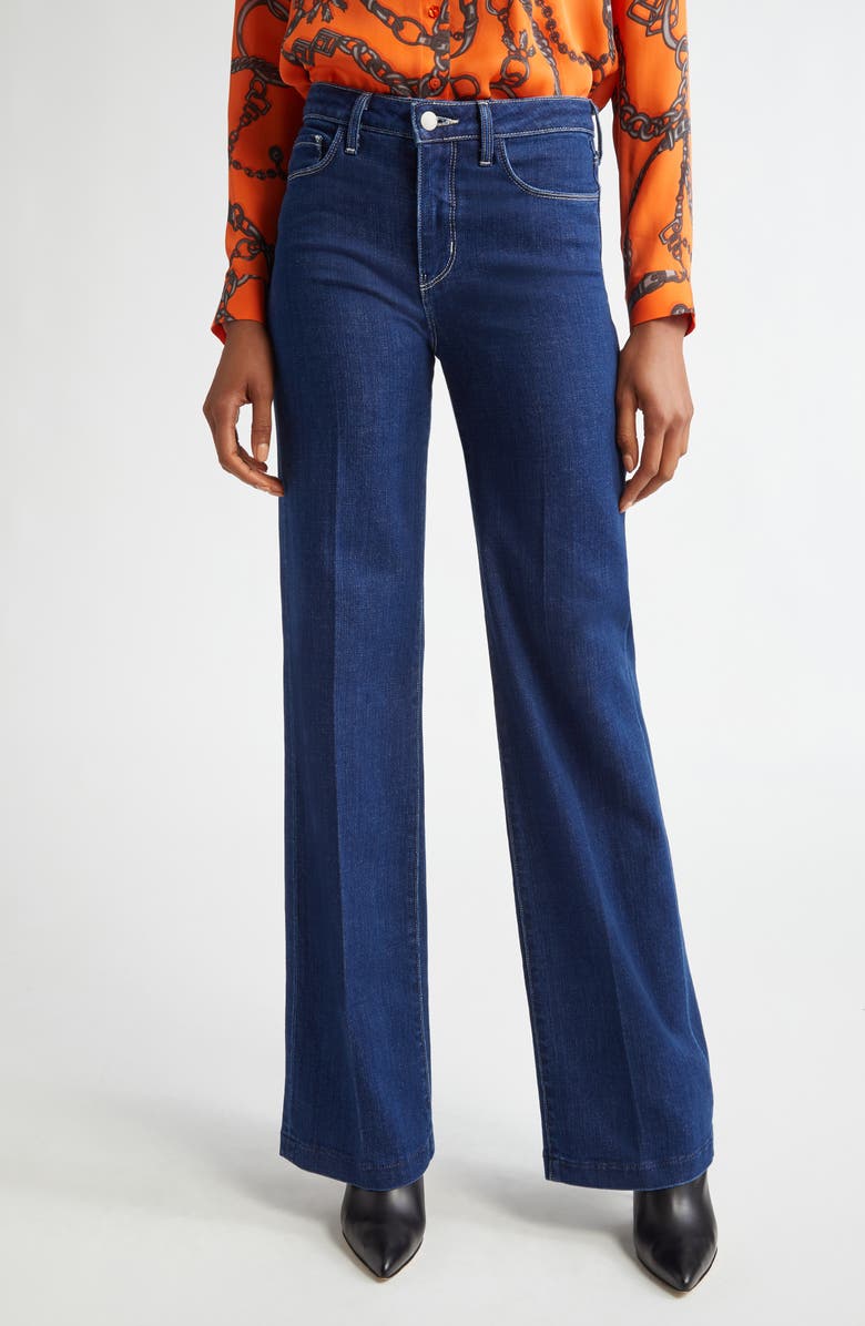 L'AGENCE Clayton Wide Leg Jeans, Main, color, Newport