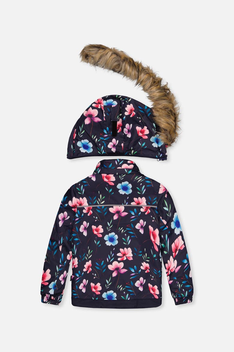 Play Floral Jacket & Pants Two Piece Snowsuit, Alternate, color, Blue Floral Print