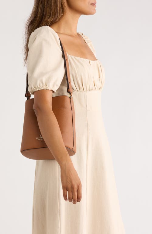 Kate Spade New York Leila Pebbled Leather Small Bucket Bag In Brown