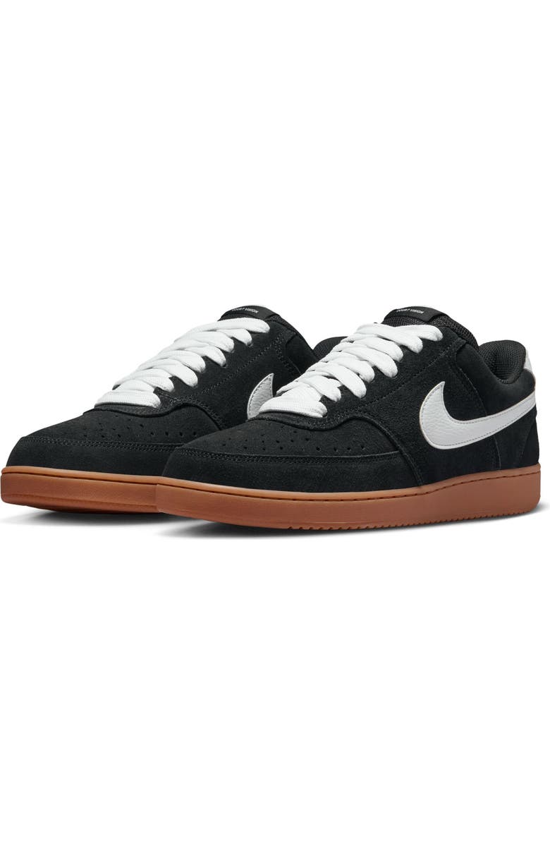 Nike Court Vision Low Sneaker, Main, color, Black/ Gum Med Brown