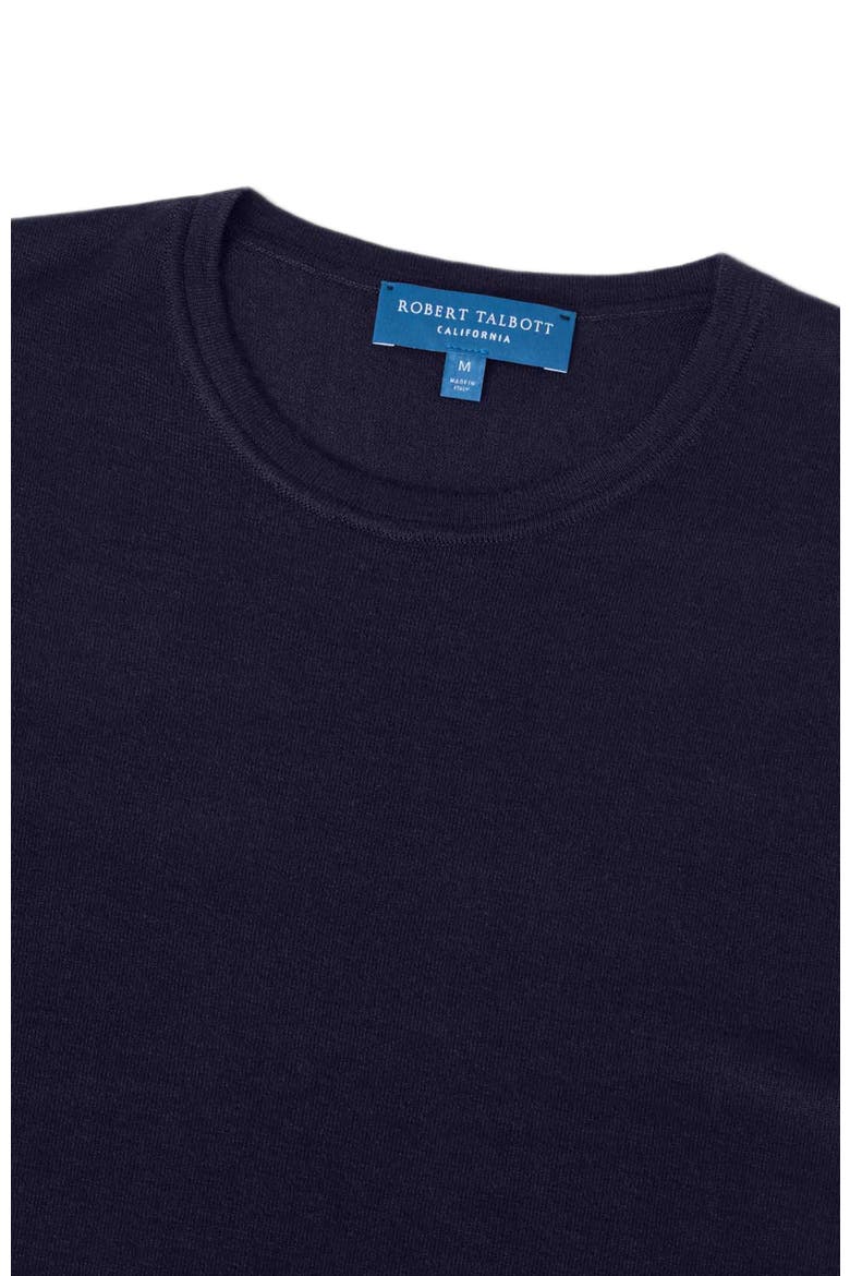 Lawrence Wool Silk Fine Gauge Jersey Tee, Alternate, color, Navy