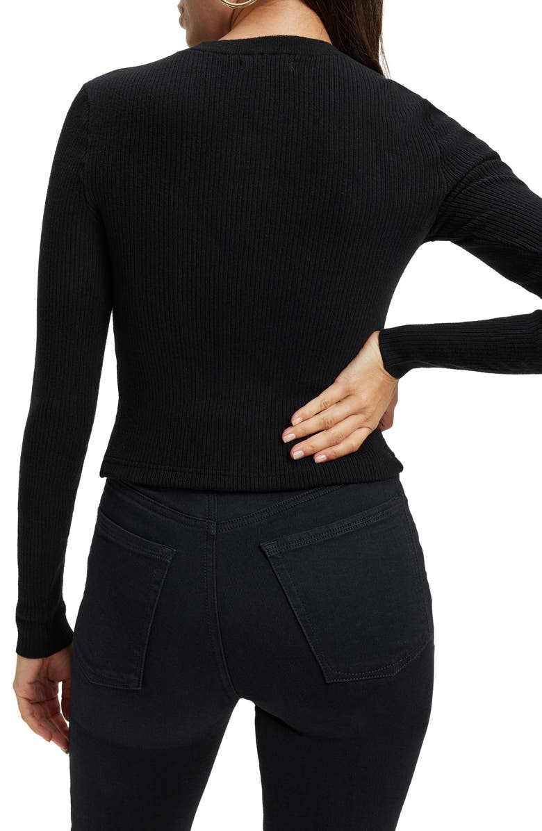 Good American Cutout Rib Top, Alternate, color,