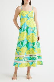 Lilly Pulitzer® Haliey Floral Print Midi Dress