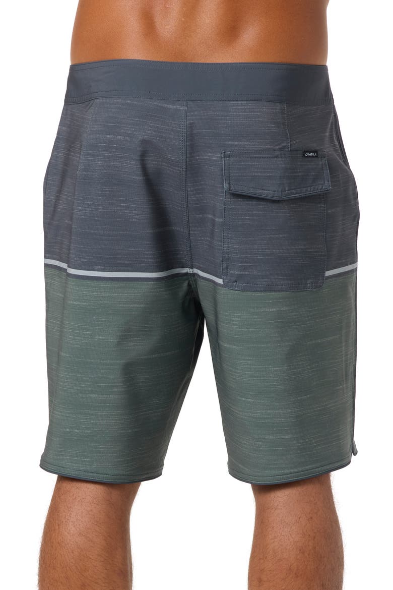 Hyperfreak Mysto Block Scallop Swim Trunks, Alternate, color, DARK OLIVE