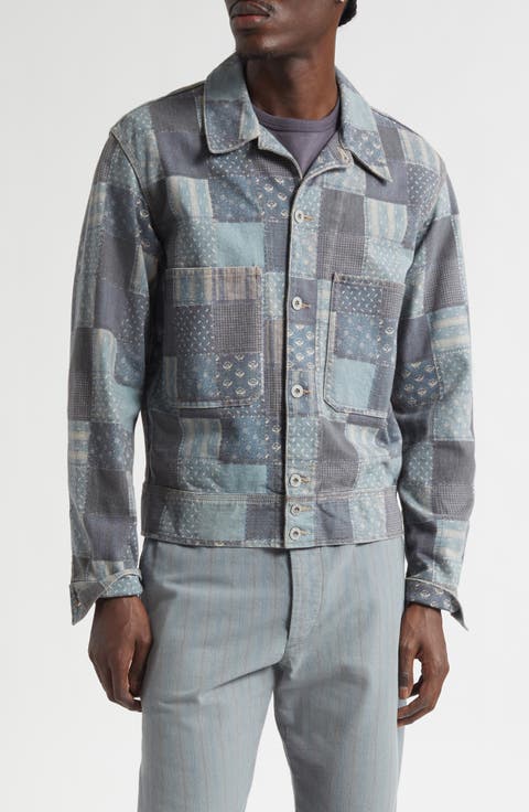 Patchwork Trompe l'Oeil Jersey Chore Jacket