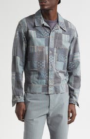 Double RL Patchwork Trompe l'Oeil Jersey Chore Jacket