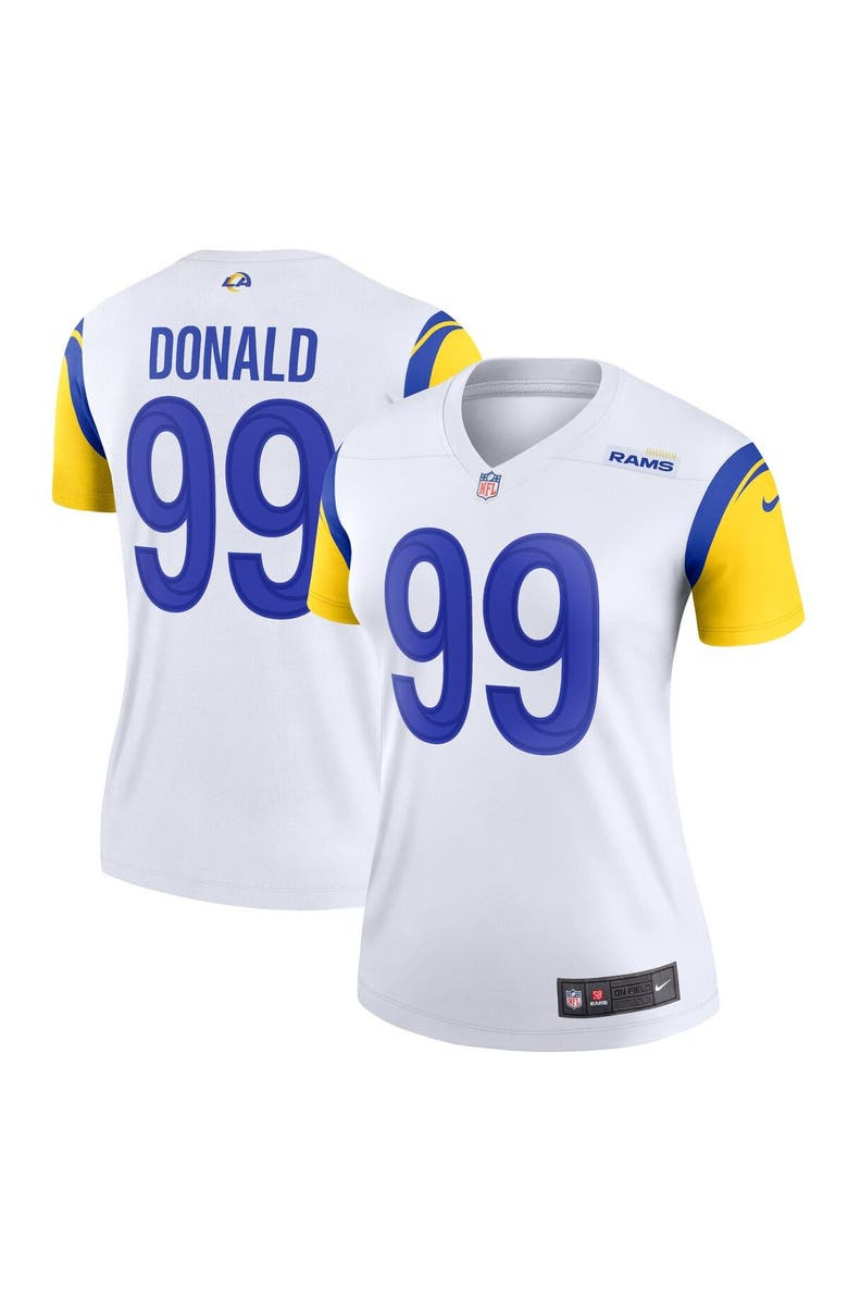 Nike Women's Nike Aaron Donald White Los Angeles Rams Legend Jersey, Main, color, 