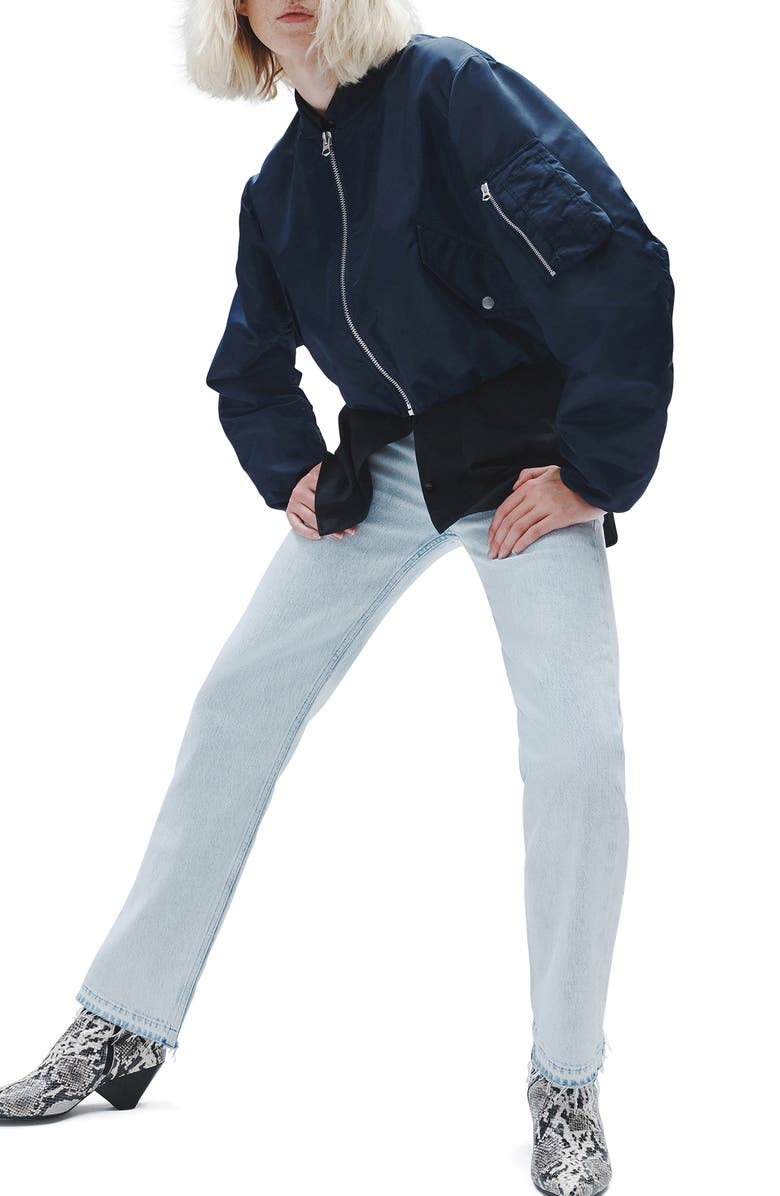 rag & bone Harlow Release Hem Straight Leg Jeans, Alternate, color, Raquel