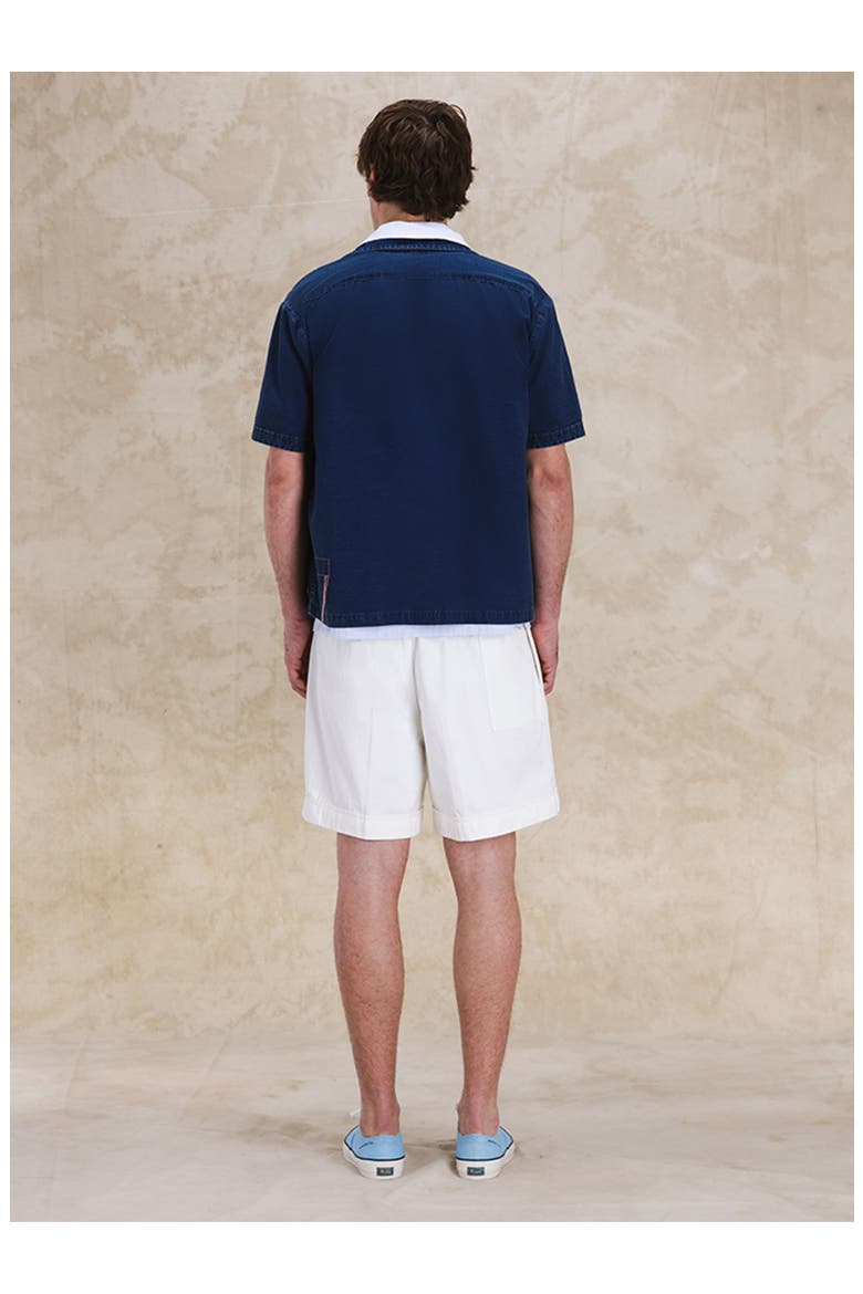 Bohem Denim Short Sleeve Shirt, Alternate, color, INDACO
