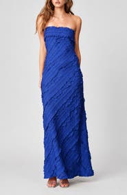Endless Rose Ruffle Strapless Maxi Dress