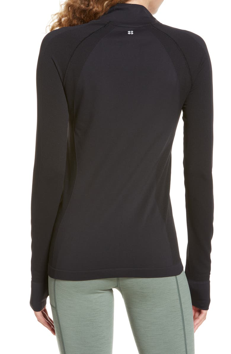 Sweaty Betty Athlete Seamless Half-Zip Workout Top, Alternate, color,