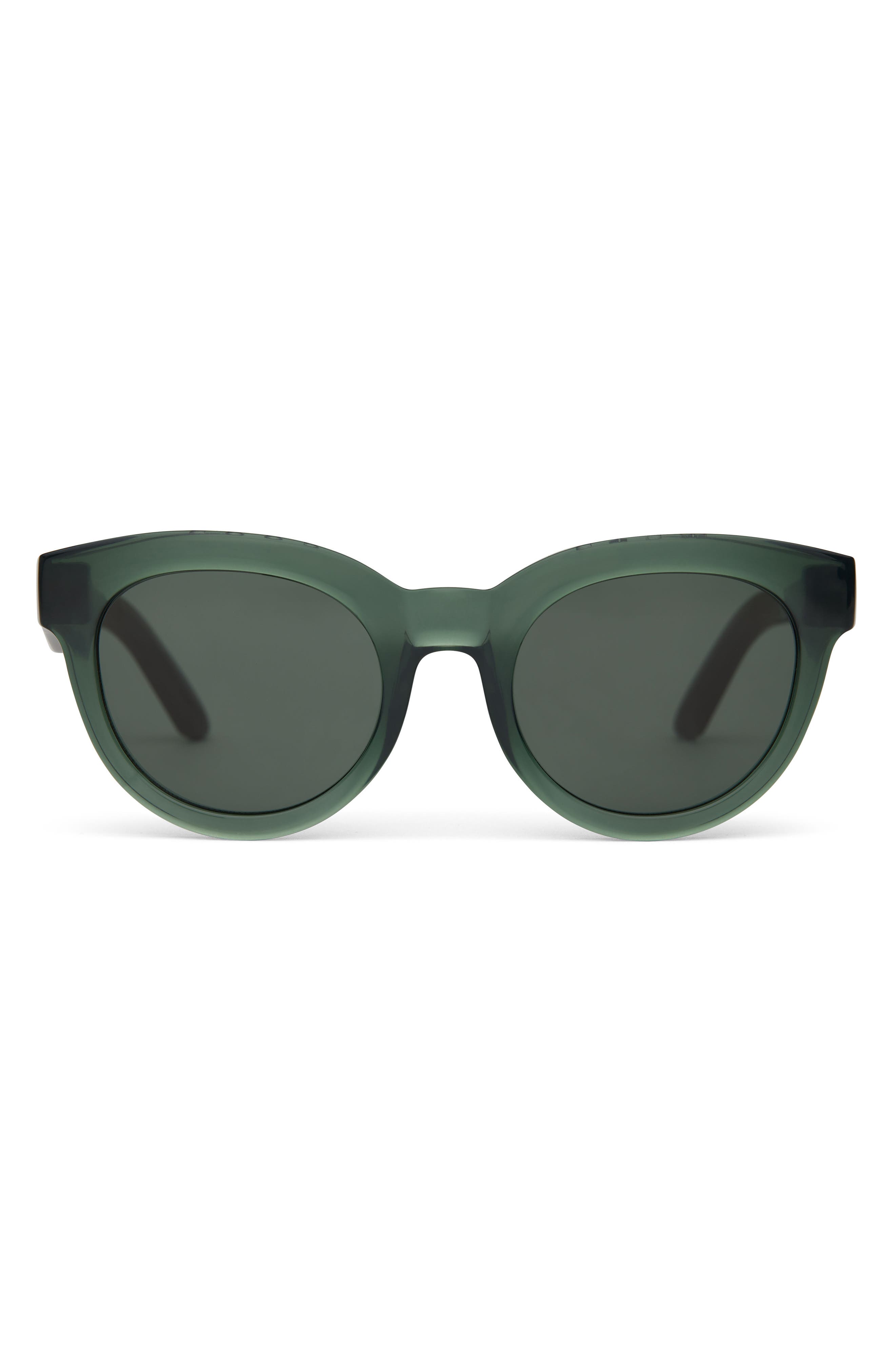 TOMS Florentin 52mm Cat Eye Sunglasses in Spruce Crystal/Green Grey 