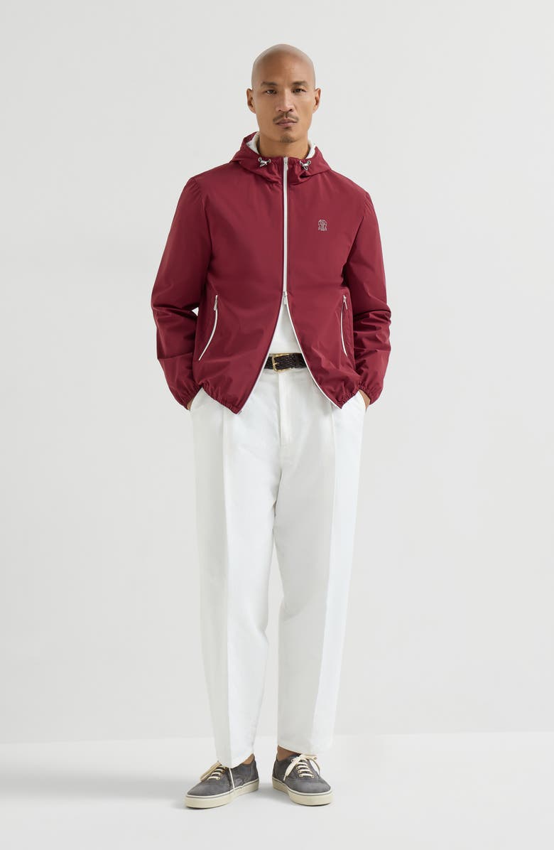 Brunello Cucinelli Nylon jacket, Alternate, color, Cherry