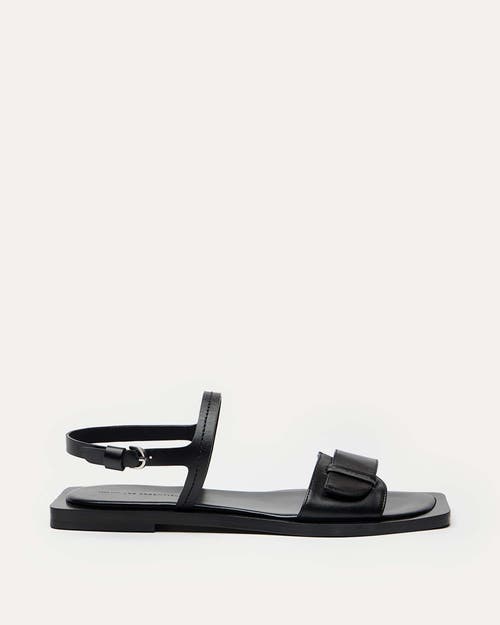 Shop Want Les Essentiels De La Vie Want Les Essentiels Holton Smooth Leather Flat Sandal In Black