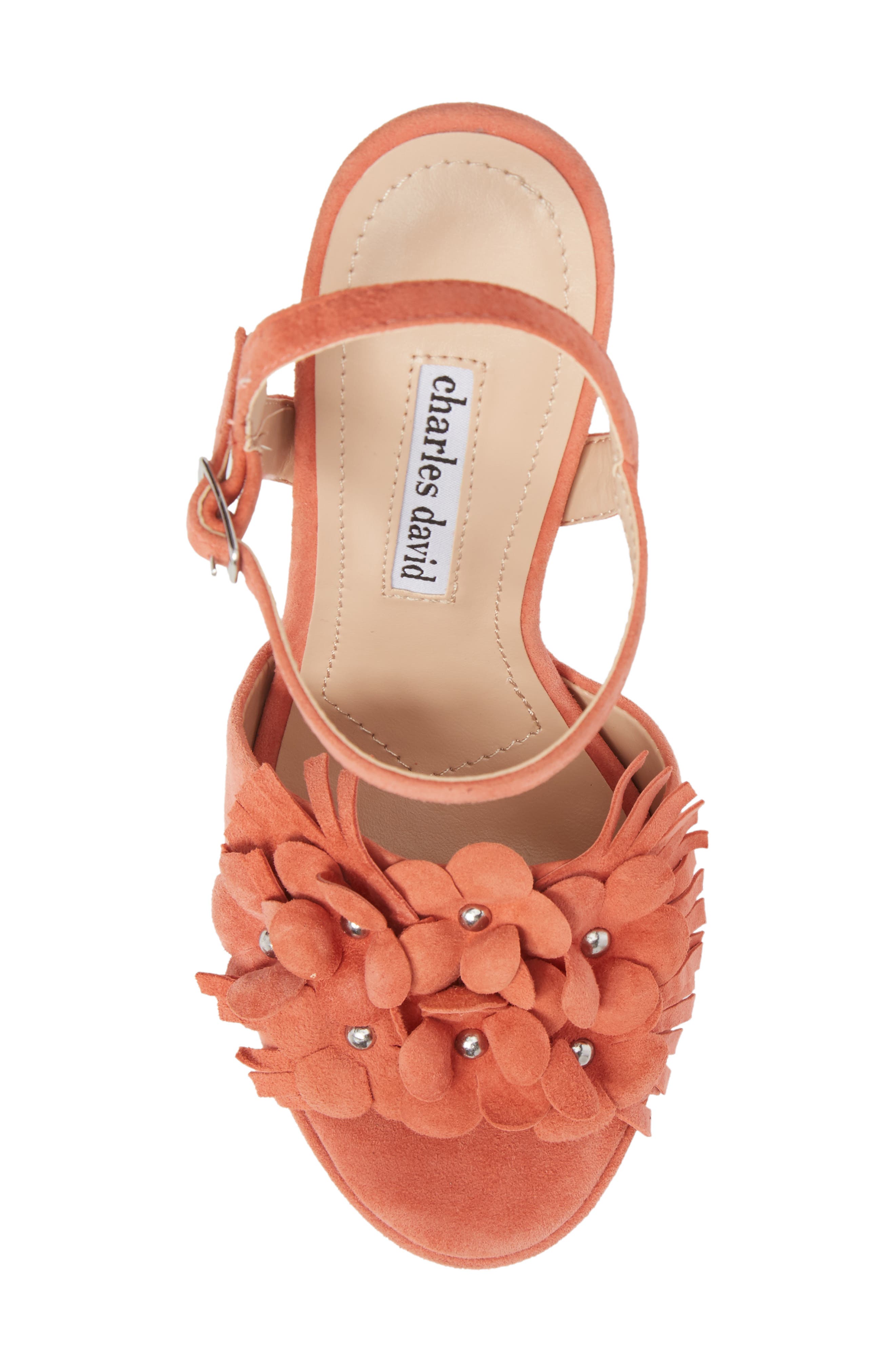 Royale Sandal, Alternate, color, CORAL SUEDE