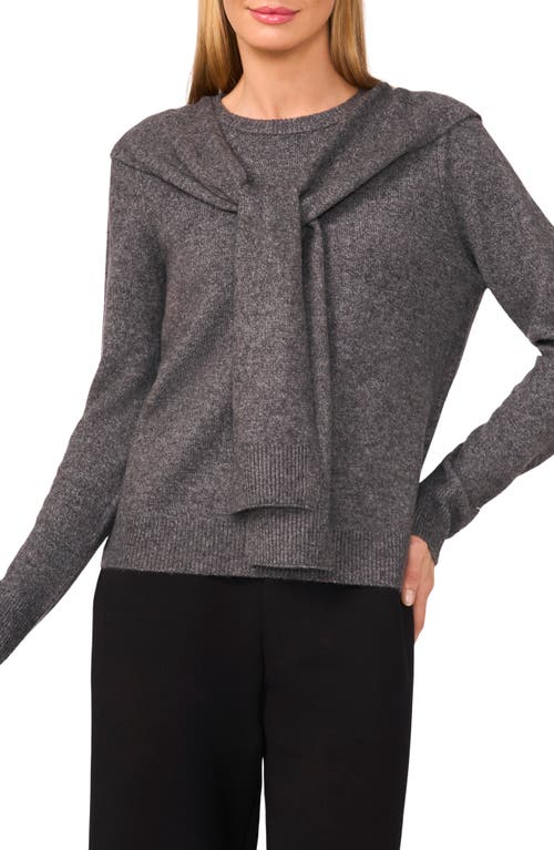 Halogenr Halogen(r) Shoulder Wrap Detail Sweater In Gray